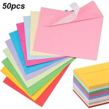 5x7 / A7 Self-Seal Envelopes - 10/20/50 Pcs Light Blue Greeting Card & Invitation Envelopes, 120gsm High Quality Colored Paper, Suitable For Wedding Invitations, Christmas Parties, Baby Showers - A7 - View 14