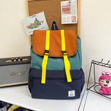 1pc, 31cm*16cm*43cm Nylon Large Capacity Backpack, Fashion Student Bookbag, Casual Travel Bag, Suitable For School, Commute, Vacation, Hiking, Travel, Gift - Color - View 10