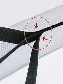 Màn chống muỗi màu đen có khóa kéo, độ trong suốt cao, lưới đặc biệt chống muỗi, thoáng khí, không cần đục lỗ, có thể giặt được. - Màn cửa sổ có khóa kéo màu đen - Xem 5