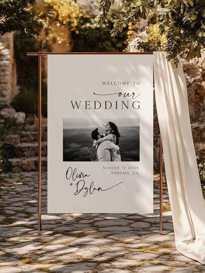 カスタマイズ可能な結婚式ウェルカムサイン、エレガントな結婚式ウェルカムボード、フレームレスカスタマイズキャンバスポスター、フレーム付きカスタマイズキャンバスポスター - パーソナライズされた壁の装飾 - パーソナライズされたヴィンテージポスター - 結婚式ポスター - カスタマイズされたポスター、パーソナライズされた名前ポスター、アートイベント、多機能、装飾的、洗練された、ファッショナブル、カラフル、モダン、カスタマイズ、パーソナライズ、ユニーク、バレンタインデー、ハウスウォーミング