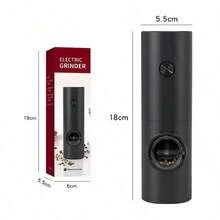 不锈钢无线电动研磨器,重力感应式胡椒研磨器,厨房海盐调味研磨器,自动黑胡椒研磨器,白胡椒研磨器,粗细可调,带LED灯,电池供电,单手一键启动,ABS材质,厨房佳品,完美礼品 - 彩色 - 查看 15