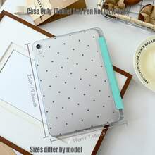 Tablet Case With Pencil Holder, High Clear Acrylic, INS Style, Star & Cookie Pattern, Green Vibrant Minimalist Style.Compatible With IPad Mini 4/5/6/7, 5/6/8/9/10/11, Air 3/4/5/6/7, Pro 10.5/11/12.9/13 Inch.Compatible With Samsung S6Lite/S7/S8/S9/S10/FE/Plus/A8/A9Plus All Models. - Multicolor - View 10