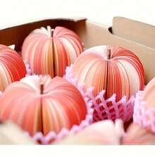 1pc/2pcs Apple & Pear Shaped Fruit Themed Round Self-Sticky Notes, Office Memo Pads For Fridge & Bulletin Board - Fruit Shapes - View 5