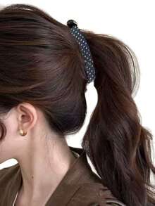 4pcs Women Elegant Casual Polka Dot Banana Hair Clips, Suitable For Daily Use, Home, School, Beach, Office, Party, Holiday, Birthday, Back To School, New Year, Valentine's Day, Mother's Day, Christmas, Wedding, Music Festival, Graduation, Spring/Summer/Autumn/Winter - Multicolor - View 2