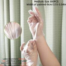 100/300pcs Disposable TPE Gloves Are Transparent, Thick, Elastic, Durable, Waterproof, Oil-Proof, Puncture-Resistant, And Have Good Sealing Performance. They Fit Your Hands Well And Are Suitable For Kitchen Cleaning, Baking, Pet Care, Grooming, And Laboratory Applications - Bagged - View 18