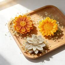9pcs Mini Daisy Flower Silicone Candle Molds, Sunflower Shaped Resin Silicone Molds For DIY Candle, Soap, Plaster Crafts, Home Decor, Easy Release And Reusable - A - View 3