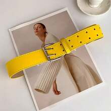 1件装女士时尚Y2K风格腰带休闲裤 - 彩色 - 查看 5