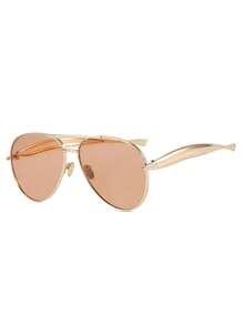 1 chiếc kính thời trang nam kiểu dáng cổ điển mới, gọng kim loại Wayfarer hai cầu, kiểu dáng trưởng thành, ổn định, cá tính, đa năng, phù hợp đeo hàng ngày, dự tiệc, đi chơi, lái xe, chống tia UV. - Nhiều màu - Xem 4