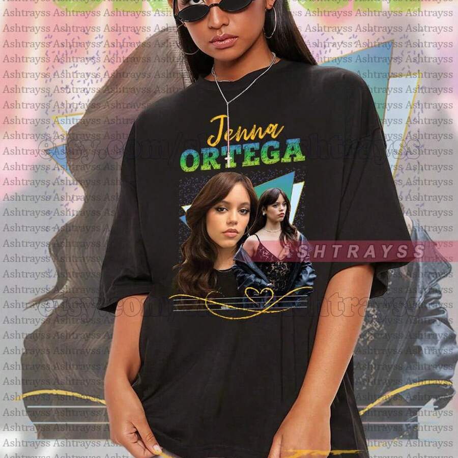 Jenna Ortega Retro 90s Tee - Black - View 1