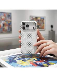 柔软可爱的白色波点手机壳，Y2K风格，兼容 17/16/15/14/13/12/11 Pro Max - 彩色 - 查看 5