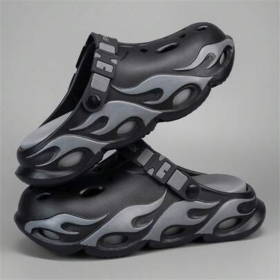 Sandalias deslizantes con cordones de moda para hombres, pantuflas antideslizantes y de secado rápido aptas para interiores/exteriores, uso casual, playa