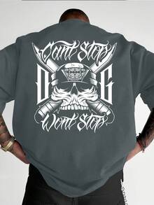 Camiseta de moda de la nueva temporada con estampado de moda, diseño divertido y creativo, cuello redondo, estampada, de algodón puro, manga corta de verano, estilo casual para uso diario. - Blanco - Ver 7