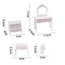 1pc Mini Furniture Bedroom Scene Dollhouse Accessory - Vanity, Nightstand, Vanity Desk, Miniature Decor [Some Parts Random, Color Difference May Occur] - Multicolor - View 6