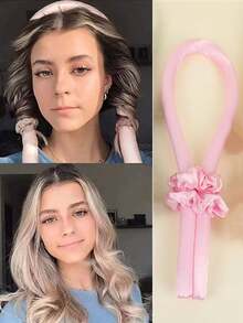 4-Piece Set/No-Heating Hair Curling Set: Satin Curling Iron, Ideal For Overnight Curls - With Headband And Handle - Gentle And Effective Hair Care - Foam Hair Curler - View 6