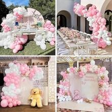 Bộ 50 quả bóng bay màu hồng - Bao gồm 30 quả bóng bay màu hồng, 10 quả bóng bay màu trắng, 10 quả bóng bay ruy băng hồng trắng, 1 cuộn ruy băng. Thích hợp trang trí cho đám cưới, tiệc mừng em bé, tiệc sinh nhật. - 18 YEARS - Xem 5