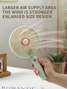 1200mAh USB Rechargeable Portable Handheld Mini Electric Fan, 3 Speed Settings Quiet Cooling, Suitable For Outdoor Shopping, Beach, Travel, Office And More - Multicolor - View 5