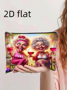 A Fashionable Handbag, Suitable For Grandma's Selfies, Lightweight With Zipper, Designed For Cosmetics, Suitable For Travel And Daily Use, - Multicolor - View 8