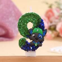 1 cây nến hình chữ số phát sáng trong bóng tối Paw Patrol, phụ kiện trang trí bánh mới lấp lánh, tạo không khí lễ hội cho sinh nhật, Giáng sinh. - Nhiều màu - Xem 20