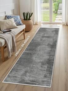 1PC Dark Grey Rugs,Modern Minimalist Style, Crystal Velvet Jelly Base Runner Rug,800gsm, Non-Slip Backing, Area Rug, Mat For Living Room, Carpet For Bedroom, Machine Washable Low-Pile, Kitchen Hallway Dining Office, All-Season - Dark Grey - View 15