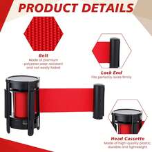 4 chi tiết thay thế cho cột chắn đám đông, dây đai rút màu đỏ dài 2m, thích hợp cho khách sạn, nhà hát, triển lãm, nhà hàng, tiệc tùng, Giáng sinh, lễ hội, đám cưới. Băng dính an toàn chắn đám đông. - 4 cái - Xem 4