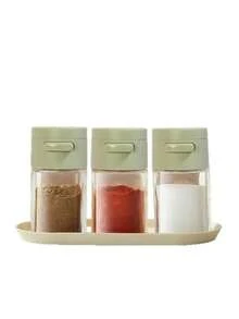 Measured Seasoning Bottle, Kitchen Household Pressure-Controlled Salt Shaker, Moisture-Proof Salt Dispenser, All-In-One Sealed Seasoning Jar, Seasoning Bottle, Salt And Pepper Shaker, Seasoning Jar, Salt Bottle, Pepper Bottle, Spice Jar, Kitchen Accessories - Multicolor - View 3
