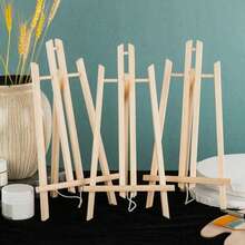 1 pieza/3 piezas Caballete de escritorio de madera ajustable - Trípode plegable portátil en forma de A, adecuado para pintura, arte, manualidades - Ideal para artistas, estudiantes, principiantes - Excelente para el aula, el hogar, el estudio, reuniones de arte - Puede mostrar lienzos, fotos, letreros - Color de la madera - Ver 13