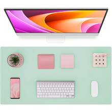 Large Size PU Leather Desk Pad, Office Desk Mat, Anti-Slip Mouse Pad, Waterproof Writing Board, Suitable For Office And Home - A - View 46