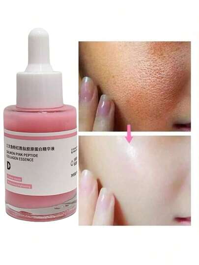 30ml Esencia de colágeno con péptidos rosa, atenúa las líneas finas de la frente, repara y reafirma, nutre y levanta, esencia reafirmante y antienvejecimiento de colágeno