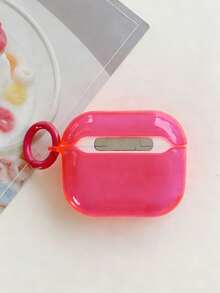 1个霓虹粉色耳机保护套，兼容苹果1/2/3/4、Pro/Pro 2，防摔保护，适用于新款第四代 - 玫紅色 - 查看 3