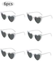 12 piezas de gafas con forma de corazón de moda, gafas decorativas con forma de corazón lindas e interesantes, adecuadas para hombres y mujeres, apropiadas para bodas, fiestas, bailes, Navidad - A - Ver 12
