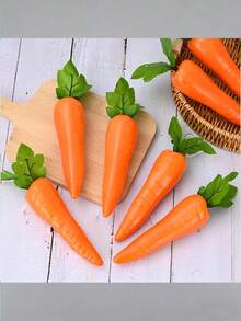 Simulated Fruit Carrots And Eggplants, Easter Simulated Vegetable Carrots DIY Decoration, Suitable For Easter-Themed Party Models, Home Decoration, Outdoor Decoration, Gifts, Basket Fillers, And Photography Props - Multicolor - View 6