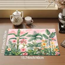 1pc Absorbent Drying Mat, Kitchen Decor Coffee Machine Mat, Handmade Coffee Pot Draining Pad, Kitchen Floor Mat, Dining Table Mat, Kitchen Counter Bowl Drying Mat, Breakfast Mat, Heat-Resistant Anti-Slip Draining Mat, Diatomite Draining Mat, Hides Stains, Super Absorbent Kitchen Mat, Easy To Clean Dish Rack Mat, Suitable For Kitchen, Dining Table, Coffee Shop, Bar, Holidays, Parties, Home Decor, Holiday Gifts - Multicolor - View 14