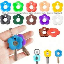 1/20/30/50/10pcs Random Color Key Identification Rings/Colorful Key Covers, Silicone Key Covers, Perfect Gift For Family, Suitable For Men And Women - Multiple Colors - View 4