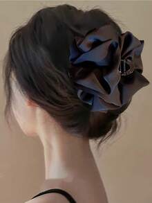 1个网状蝴蝶结发爪，甜美日常佩戴 - 黑色 - 查看 6