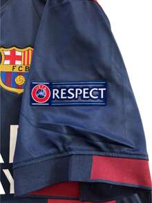 Neyma R JR 11 Barcelona Football Soccer Jersey – Short Sleeve Vintage Jersey - 紅色和藍色 - 查看 3