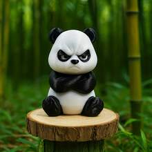 1pc 3D Printed Angry Panda Figurine, Decorative Angry Panda, Suitable For Home, Office Decor, Perfect Gift For Friends And Family (Random Gradient Layer) - Multicolor - View 9