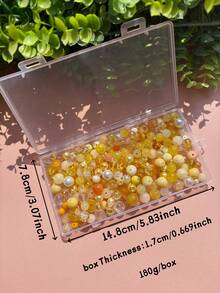 Multi Color Aesthetic Bead String Set 1 Box Of 180g Handmade Material Including Storage Box Suitable For Handmade Jewelry And Accessories, Meeting Creative Matching Needs - 1 Box 180 Grams - View 14
