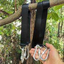 Complete Tree Swing Hammock Hanging Kit 4Pcs, 2 Adjustable Straps + 2 Heavy Duty Hooks With Secure Locking Buckles, Universal Fit For All Swing Styles & Hammock Types, High Strength Load Bearing Design, Ideal For Outdoor Playground, Patio, Yard & Camping Activities, Reliable Outdoor Hanging Accessories, Simple Setup, Convenient Storage Strap, Must-Have Backyard Fun Equipment - 4 Items - View 2