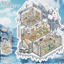 1pc Yilan Landscape Decorative Sticker - Large 3D Stereoscopic Scene Sticker - DIY Stress Relief Journal Sticker - Multicolor - View 11