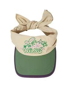 Gorro tipo bandana de secado rápido, gorro triangular bordado de estilo pastoril lindo para protección solar - A - Ver 3