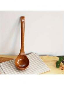 Large Wooden Cooking Spoon - Durable And Heat Resistant, Suitable For Cooking And Serving - Multicolor - View 3
