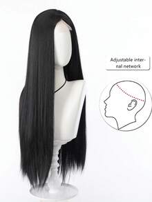 Tóc giả dài thẳng, chất liệu tổng hợp, kiểu Lolita, có ren phía trước, mái bằng, rẽ ngôi giữa, màu nâu, thích hợp cho cosplay, tiệc Halloween, phong cách Harajuku dành cho nữ. - Nhiều màu - Xem 6