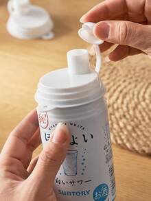 2pcs Beverage Can Easy Pull Tab Lids, Bottle Mouth Sealing Caps, Dust-Proof Sealing Covers - White - View 4