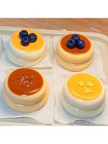 1PC Silicone Souffle-Shaped Stress-Relieving Toy - Extra Thick, Slow-Rebound, Soft And Cute Design, Effectively Relieves Stress, A Beautiful Desktop Ornament, Helps Adults Concentrate And Relieve Anxiety - A Perfect Birthday And Easter Gift. - Multicolor - View 1