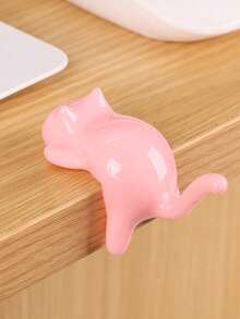 1 chiếc móc treo bàn hình mèo, móc treo ba lô di động, vật dụng cần thiết cho ba lô đi học của học sinh và sắp xếp đồ đạc trong ký túc xá, quà tặng Giáng sinh, đồ dùng văn phòng phong cách mộc mạc, phụ kiện văn phòng phẩm. - con mèo - Xem 16