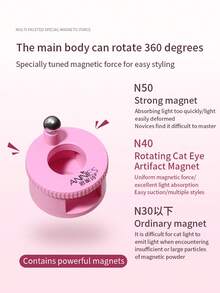 360° Rotatable Design Automatic Suction Cat-Eye Magnetic Accessory, Multi-Functional, Super Magnetic Force, Nail Art Magnet, Specially Designed For Nail Salons, DIY Nail Art Tool, Suitable For Home Nail Salons And DIY. - A - View 6