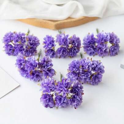 1 pieza Flor de seda artificial - Ramo pequeño, ramo simulado, adecuado para el hogar, comedor, sala de estar, decoración de jardín al aire libre, utilizado para decorar bodas, jardines familiares y fiestas, flores artificiales, flores de boda, ramo de novia, suministros de boda, decoración de boda, flores decorativas, decoración de primavera