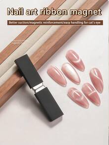 Dây ruy băng từ tính mới kèm hộp bảo vệ, dụng cụ tạo hiệu ứng mắt mèo từ tính mạnh mẽ, dễ dàng tạo hiệu ứng ánh sáng ruy băng cho móng tay, thích hợp cho việc tự làm móng acrylic, quà tặng làm đẹp cho phái nữ. - màu đen - Xem 3