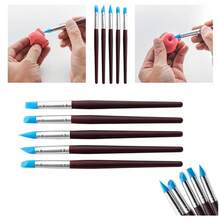 24pcs Ceramic Art Tools Set, Including Clay Sculpting Knives, Silicone Dotting Pen, Flat Wire Tools, Fondant Rolling Pin - 24-piece Pottery Tool Set - View 3