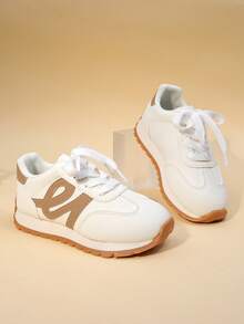 Giày thể thao thường ngày, giày chạy bộ, giày đi học cho bé gái (trẻ sơ sinh/trẻ nhỏ/trẻ lớn) - Màu be - Xem 8